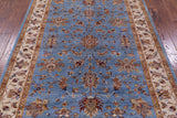 Blue Peshawar Handmade Wool Rug - 5' 7" X 7' 11" - Golden Nile