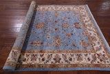 Blue Peshawar Handmade Wool Rug - 5' 7" X 7' 11" - Golden Nile