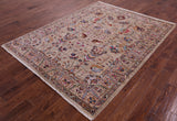 Peshawar Hand Knotted Wool Rug - 5' 10" X 7' 7" - Golden Nile