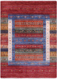 Tribal Persian Gabbeh Hand Knotted Wool Rug - 5' 11" X 8' 1" - Golden Nile