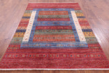 Tribal Persian Gabbeh Hand Knotted Wool Rug - 5' 11" X 8' 1" - Golden Nile
