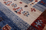 Tribal Persian Gabbeh Hand Knotted Wool Rug - 4' 3" X 5' 8" - Golden Nile