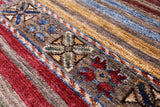 Khorjin Persian Gabbeh Handmade Wool Rug - 3' 4" X 4' 10" - Golden Nile