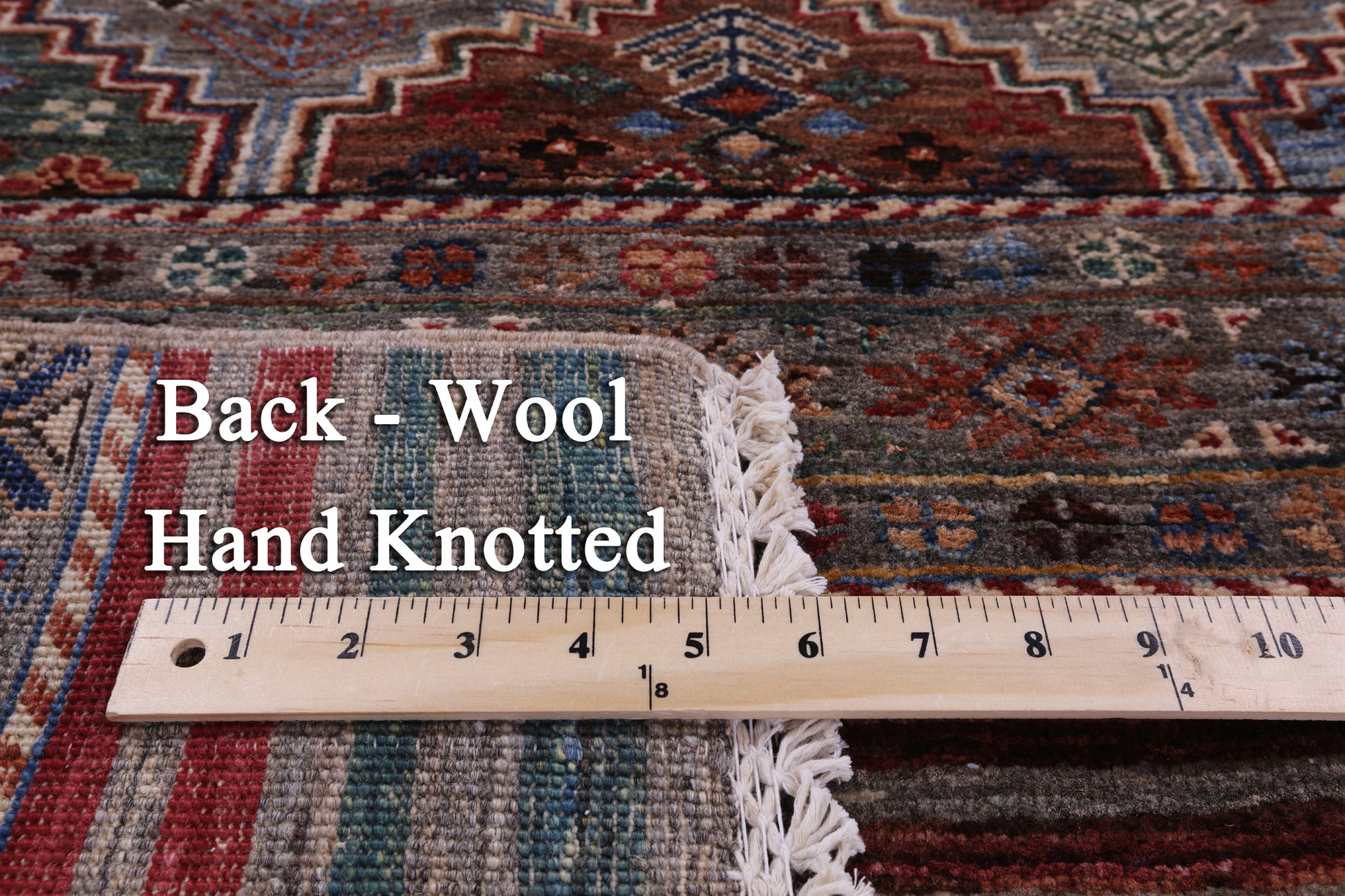 Khorjin Persian Gabbeh Hand Knotted Wool Rug - 3' 5" X 4' 11" - Golden Nile