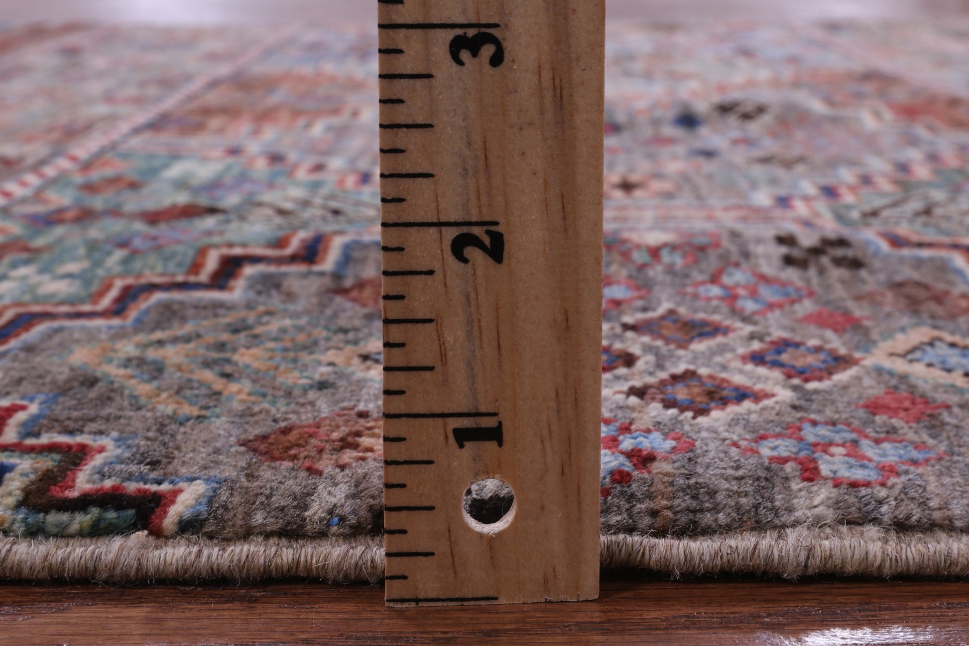 Khorjin Persian Gabbeh Hand Knotted Wool Rug - 3' 5" X 4' 11" - Golden Nile