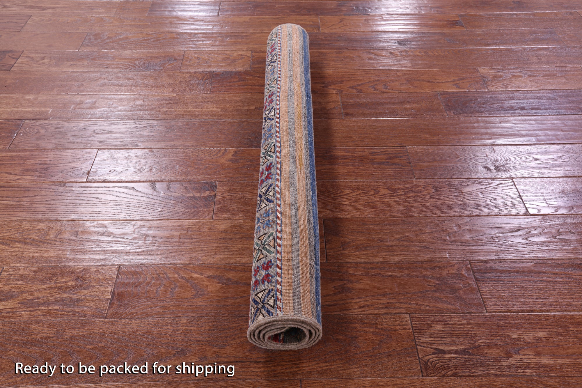 Khorjin Persian Gabbeh Hand Knotted Wool Rug - 3' 5" X 4' 11" - Golden Nile