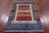 Tribal Persian Gabbeh Hand Knotted Wool Rug - 3' 4" X 5' 0" - Golden Nile