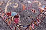 Grey Peshawar Hand Knotted Wool Runner Rug - 2' 8" X 10' 2" - Golden Nile