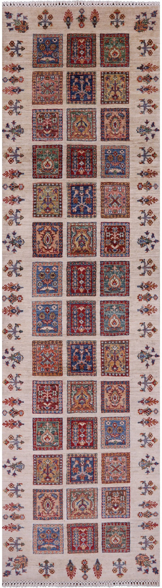 Ivory Garden Design Persian Hand Knotted Wool Runner Rug - 2' 9" X 10' 0" - Golden Nile