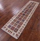Ivory Garden Design Persian Hand Knotted Wool Runner Rug - 2' 9" X 10' 0" - Golden Nile