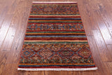 Khorjin Persian Gabbeh Hand Knotted Wool Rug - 2' 11" X 4' 4" - Golden Nile