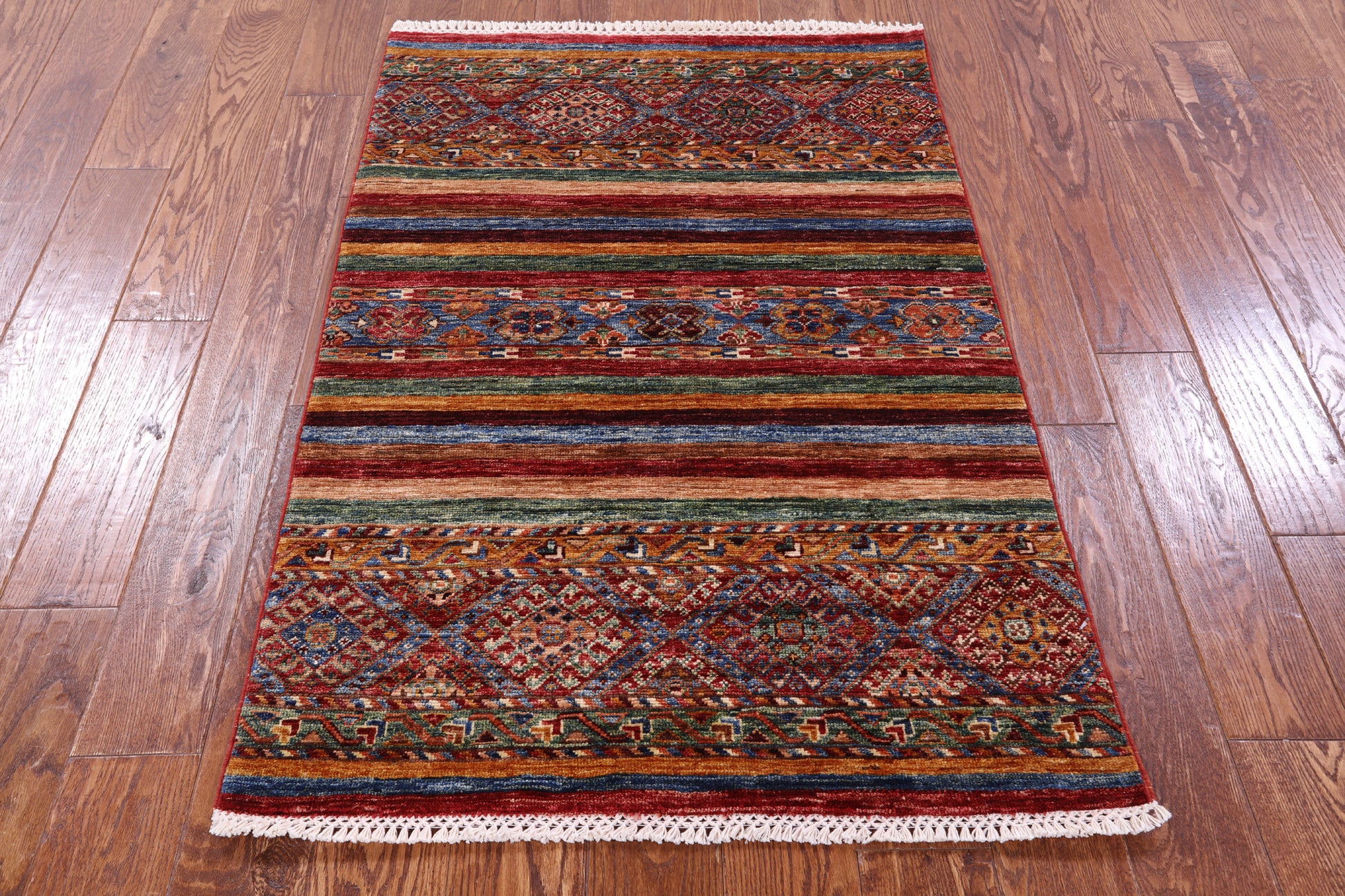 Khorjin Persian Gabbeh Hand Knotted Wool Rug - 2' 11" X 4' 4" - Golden Nile