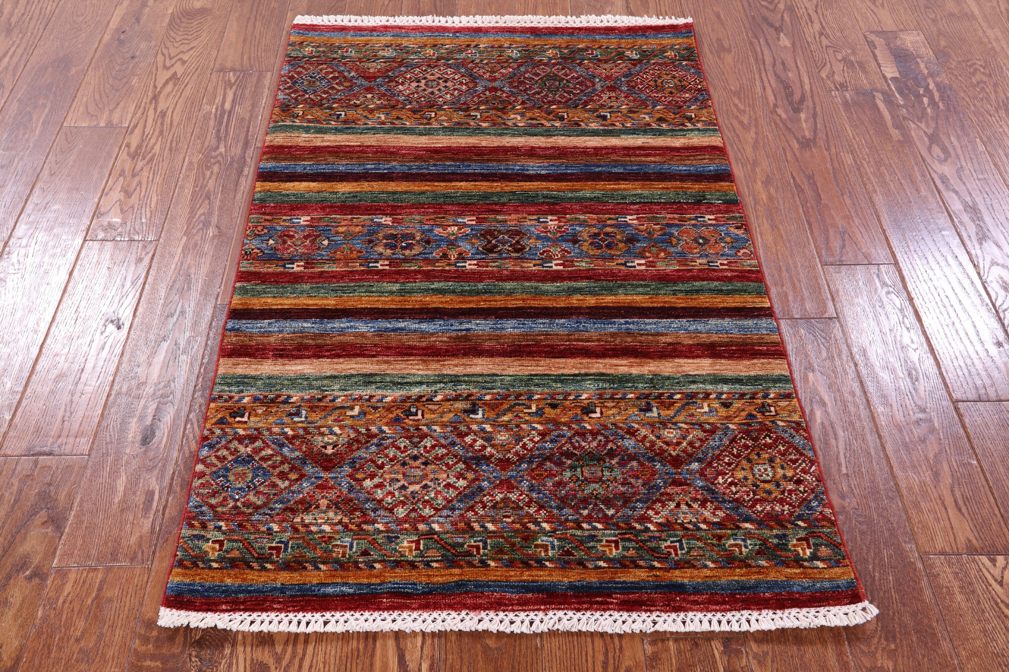 Khorjin Persian Gabbeh Hand Knotted Wool Rug - 2' 11" X 4' 4" - Golden Nile