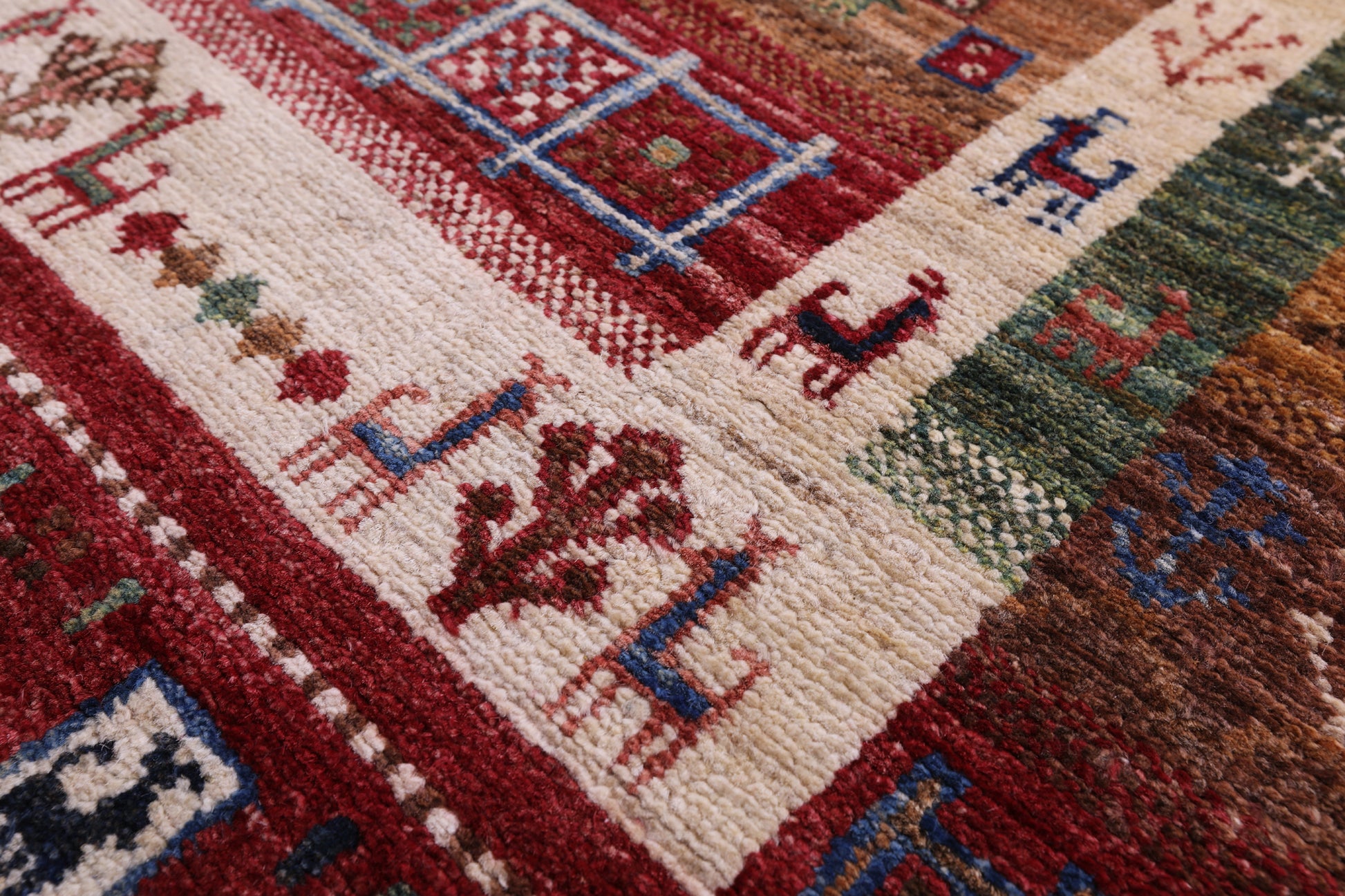 Tribal Persian Gabbeh Hand Knotted Wool Rug - 2' 7" X 4' 0" - Golden Nile