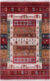 Tribal Persian Gabbeh Hand Knotted Wool Rug - 2' 7" X 4' 0" - Golden Nile