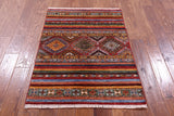 Khorjin Persian Gabbeh Hand Knotted Wool Rug - 2' 9" X 3' 10" - Golden Nile