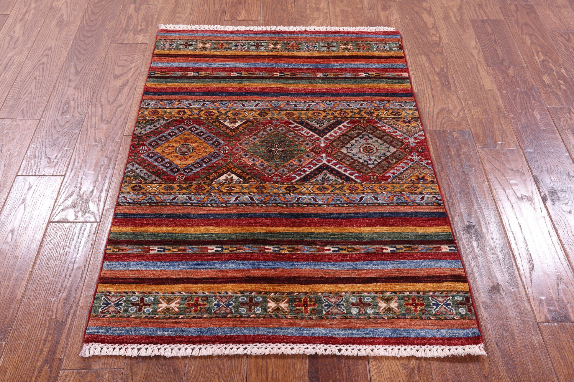 Khorjin Persian Gabbeh Hand Knotted Wool Rug - 2' 9" X 3' 10" - Golden Nile