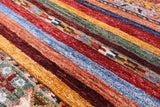 Khorjin Persian Gabbeh Hand Knotted Wool Rug - 2' 9" X 3' 10" - Golden Nile