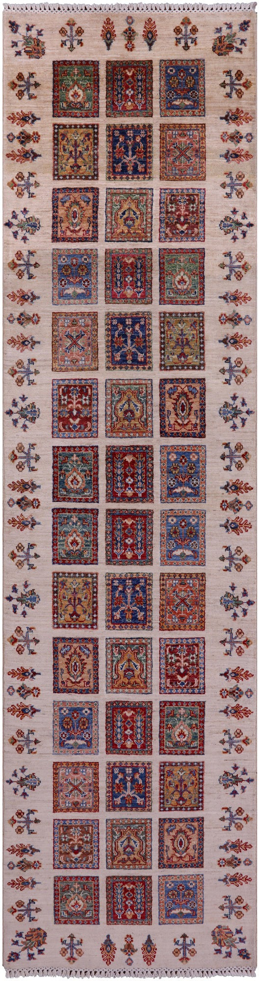 Ivory Garden Design Persian Handmade Wool Runner Rug - 2' 8" X 10' 0" - Golden Nile