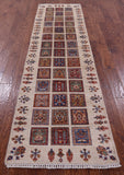 Ivory Garden Design Persian Handmade Wool Runner Rug - 2' 8" X 10' 0" - Golden Nile