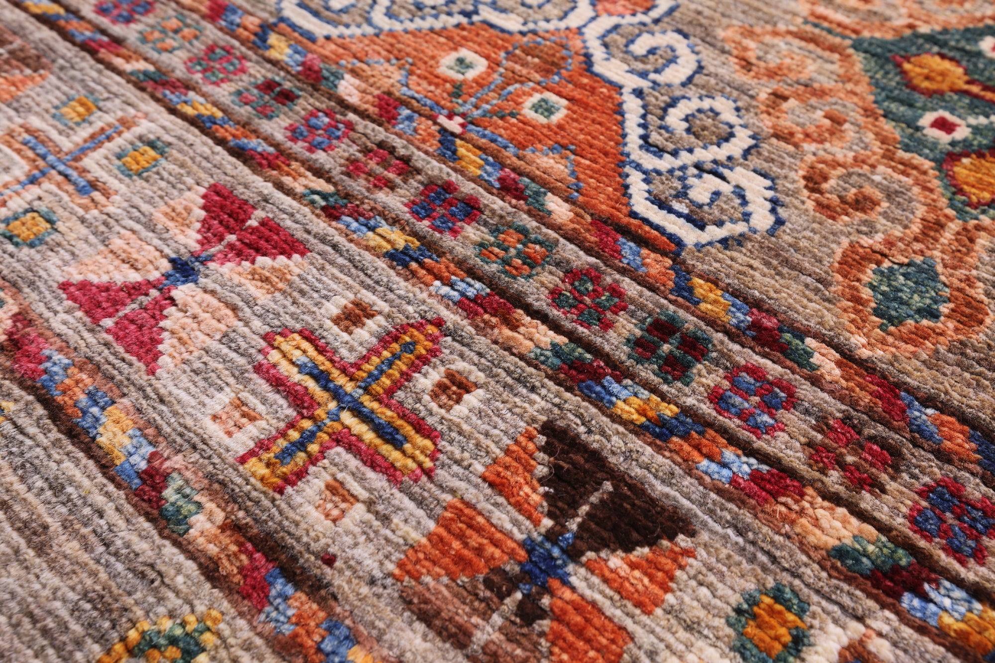 Khorjin Persian Gabbeh Handmade Wool Runner Rug - 2' 8" X 9' 8" - Golden Nile
