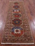 Turkmen Ersari Handmade Wool Runner Rug - 2' 10" X 8' 9" - Golden Nile
