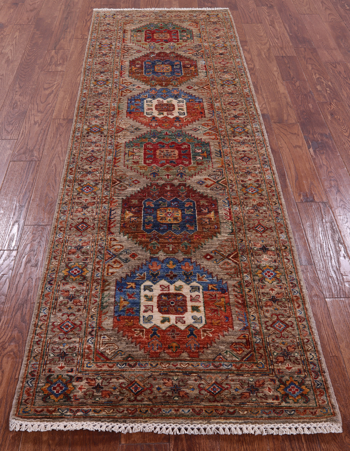 Turkmen Ersari Handmade Wool Runner Rug - 2' 10" X 8' 9" - Golden Nile