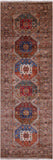 Turkmen Ersari Handmade Wool Runner Rug - 2' 10" X 8' 9" - Golden Nile