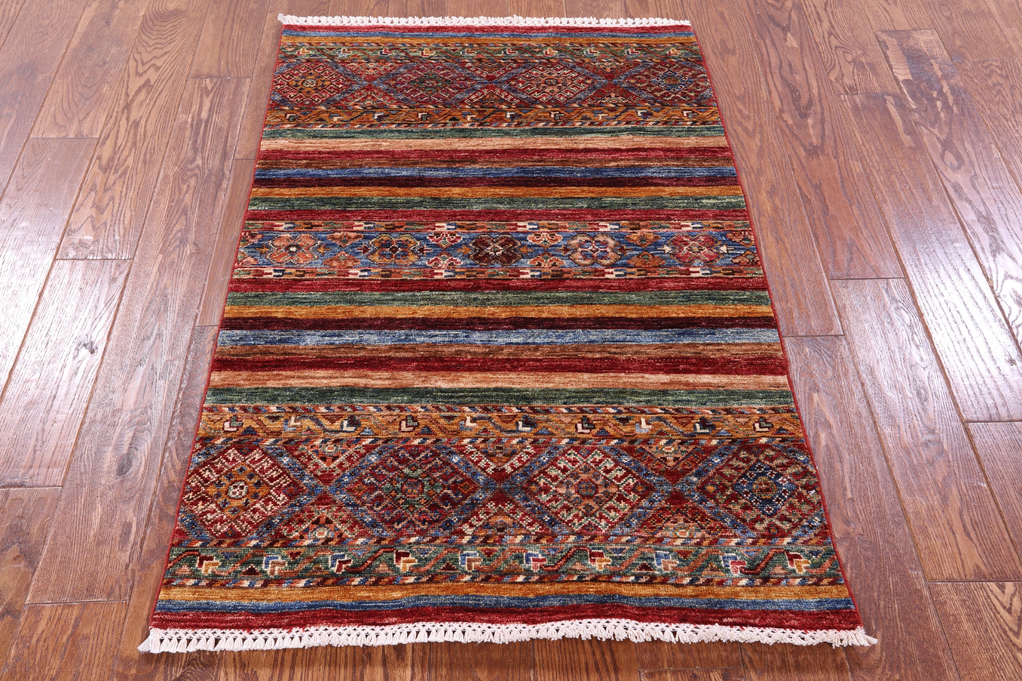 Khorjin Persian Gabbeh Hand Knotted Wool Rug - 2' 10" X 4' 3" - Golden Nile