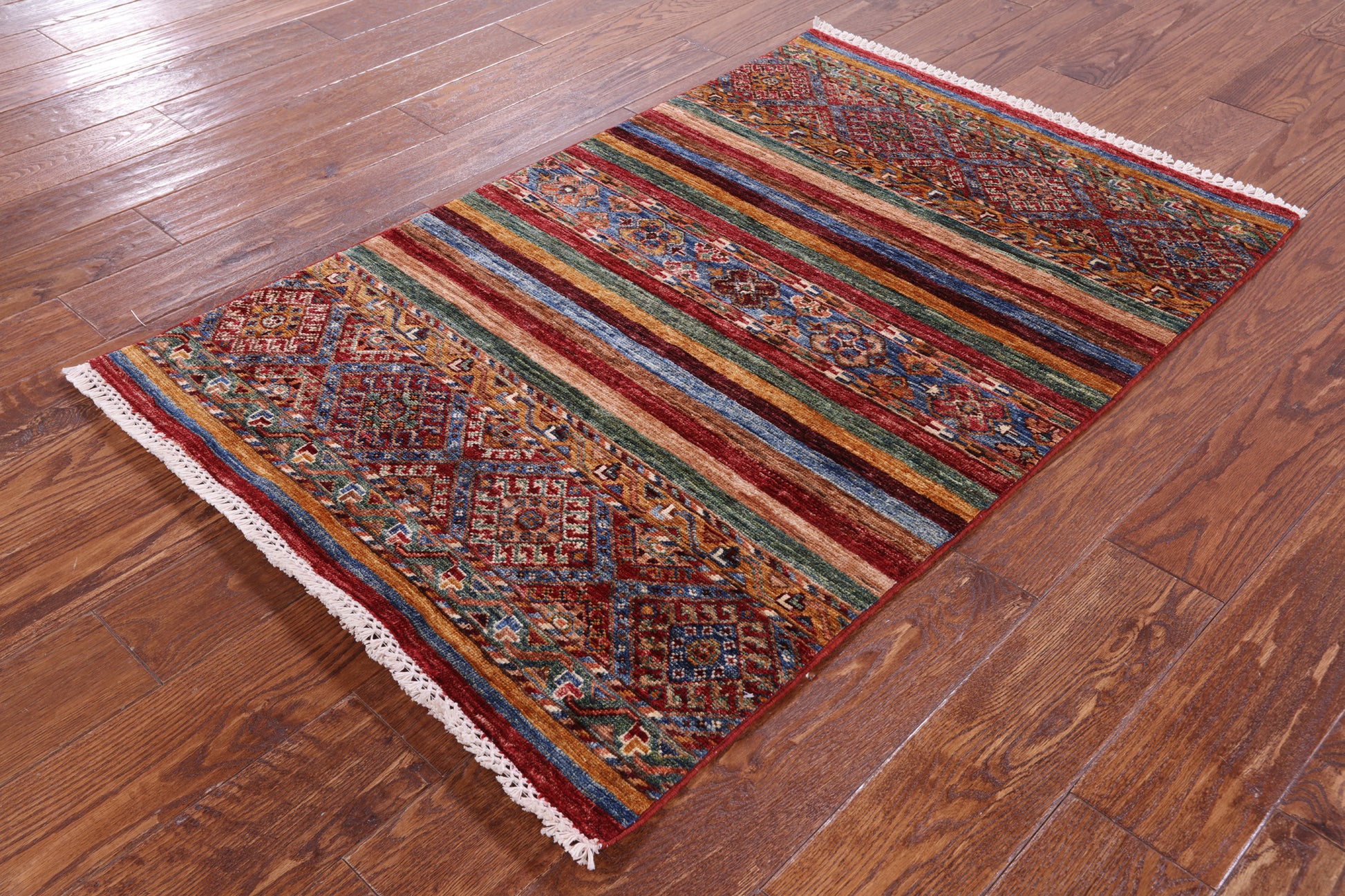 Khorjin Persian Gabbeh Hand Knotted Wool Rug - 2' 10" X 4' 3" - Golden Nile