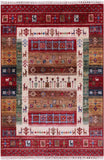 Tribal Persian Gabbeh Hand Knotted Wool Rug - 2' 7" X 4' 0" - Golden Nile