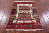 Tribal Persian Gabbeh Hand Knotted Wool Rug - 2' 7" X 4' 0" - Golden Nile