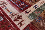 Tribal Persian Gabbeh Hand Knotted Wool Rug - 2' 7" X 4' 0" - Golden Nile