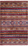 Khorjin Persian Gabbeh Hand Knotted Wool Rug - 2' 8" X 4' 0" - Golden Nile