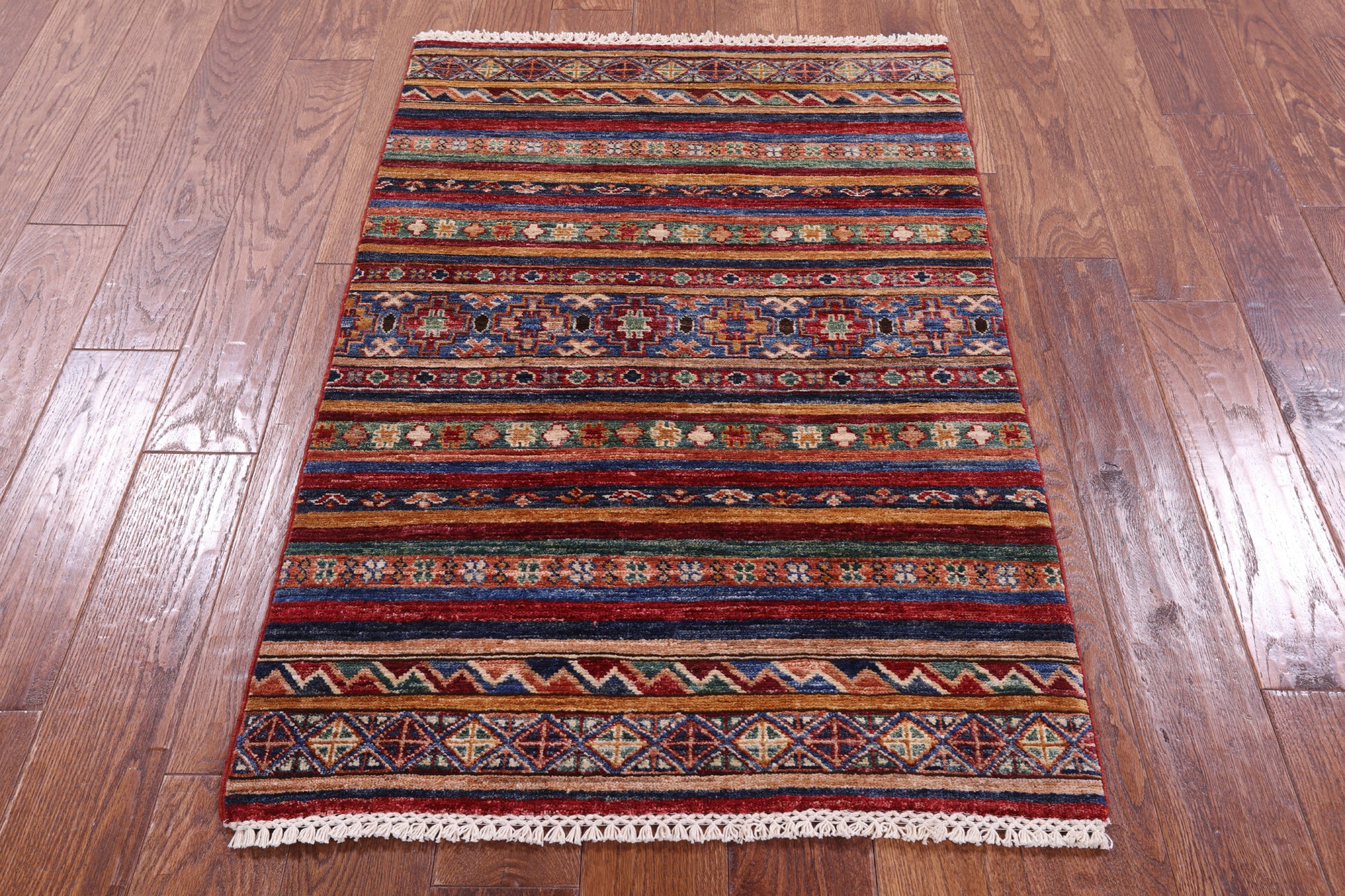 Khorjin Persian Gabbeh Hand Knotted Wool Rug - 2' 8" X 4' 0" - Golden Nile