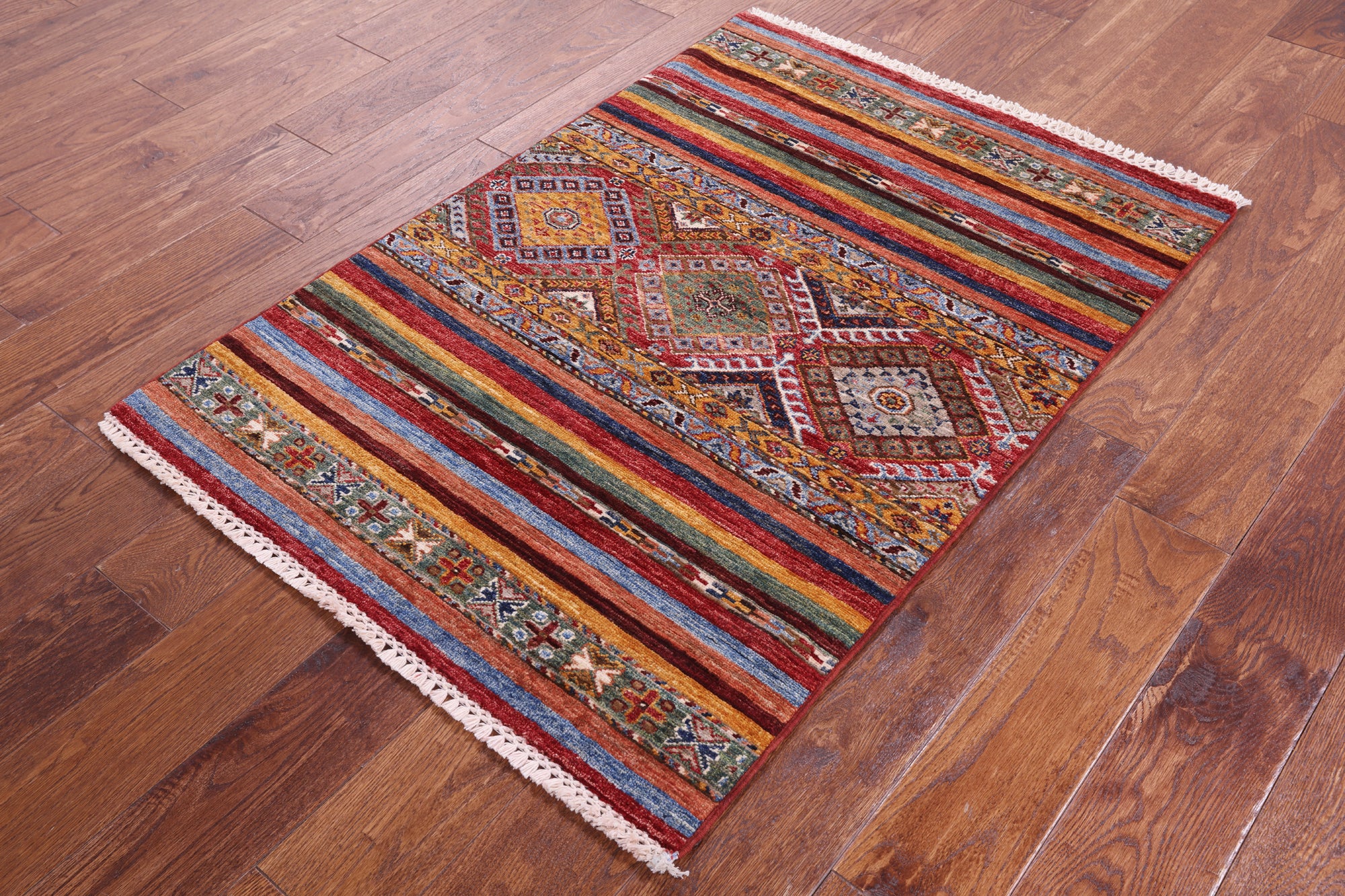 Khorjin Persian Gabbeh Hand Knotted Wool Rug - 2' 9" X 3' 11" - Golden Nile
