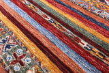 Khorjin Persian Gabbeh Hand Knotted Wool Rug - 2' 9" X 3' 11" - Golden Nile