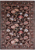 Brown Persian Tabriz Hand Knotted Wool Rug - 6' 4" X 8' 10" - Golden Nile