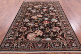 Brown Persian Tabriz Hand Knotted Wool Rug - 6' 4" X 8' 10" - Golden Nile