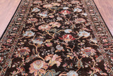 Brown Persian Tabriz Hand Knotted Wool Rug - 6' 4" X 8' 10" - Golden Nile