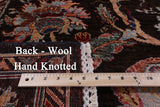 Brown Persian Tabriz Hand Knotted Wool Rug - 6' 4" X 8' 10" - Golden Nile