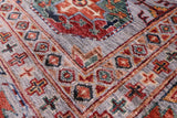 Grey Turkmen Ersari Hand Knotted Wool Rug - 6' 11" X 9' 8" - Golden Nile