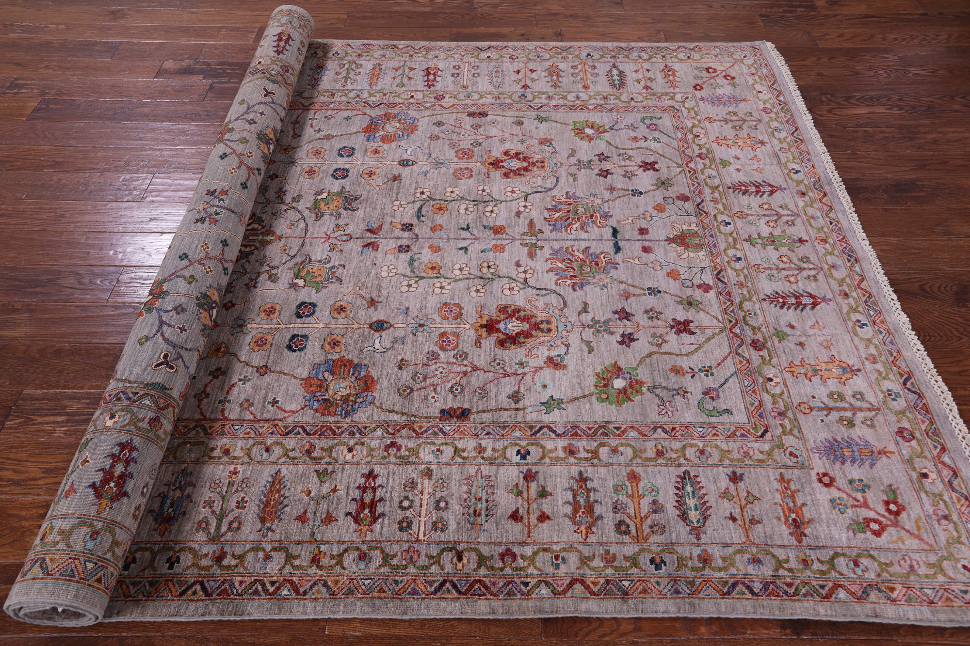 Persian Tabriz Hand Knotted Wool Rug - 6' 8" X 10' 2" - Golden Nile