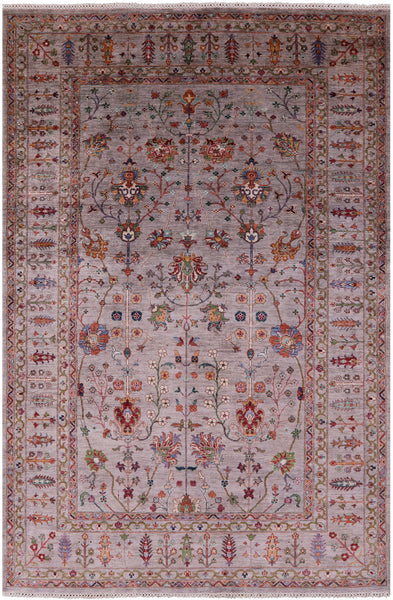 Persian Tabriz Hand Knotted Wool Rug - 6' 8" X 10' 2" - Golden Nile