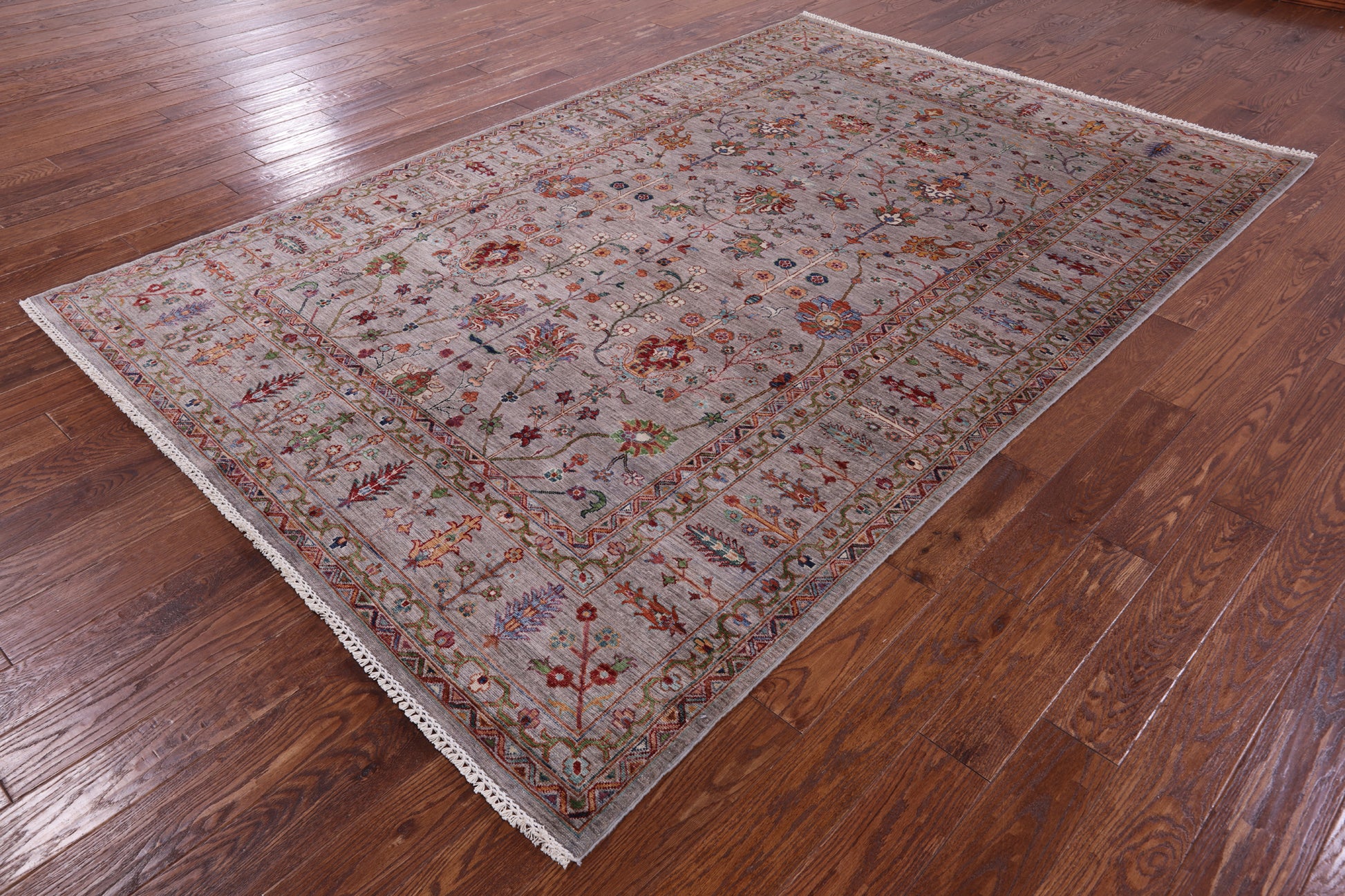 Persian Tabriz Hand Knotted Wool Rug - 6' 8" X 10' 2" - Golden Nile