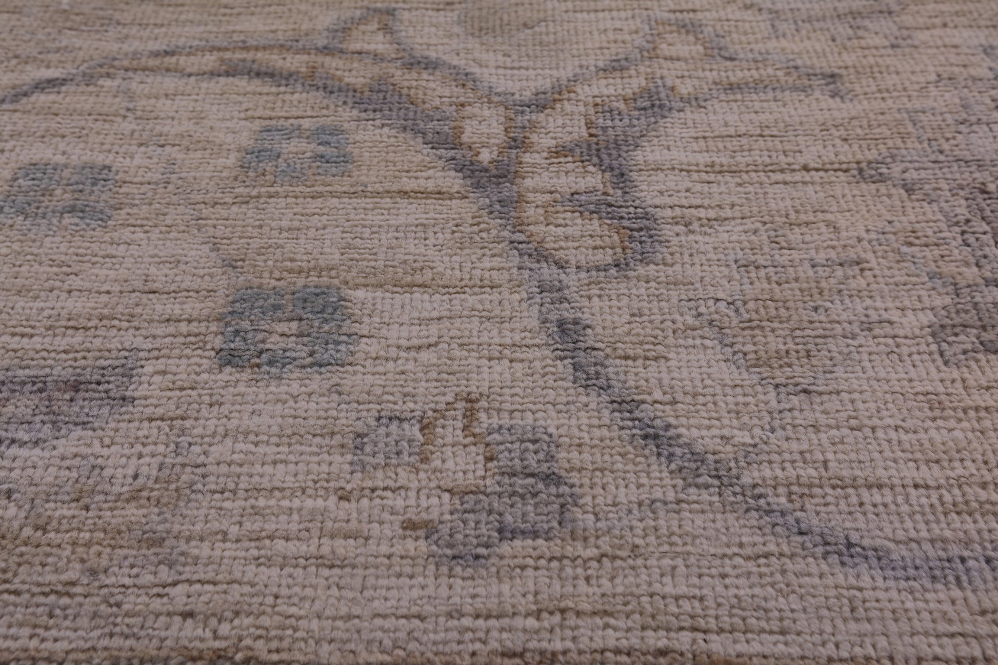 Grey Turkish Oushak Hand Knotted Wool Rug - 13' 4" X 19' 8" - Golden Nile