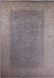 Grey Turkish Oushak Hand Knotted Wool Rug - 13' 4" X 19' 8" - Golden Nile
