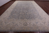 Grey Turkish Oushak Hand Knotted Wool Rug - 13' 4" X 19' 8" - Golden Nile