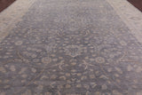 Grey Turkish Oushak Hand Knotted Wool Rug - 13' 4" X 19' 8" - Golden Nile