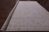Ivory Square Turkish Oushak Hand Knotted Wool Rug - 15' 5" X 15' 8" - Golden Nile